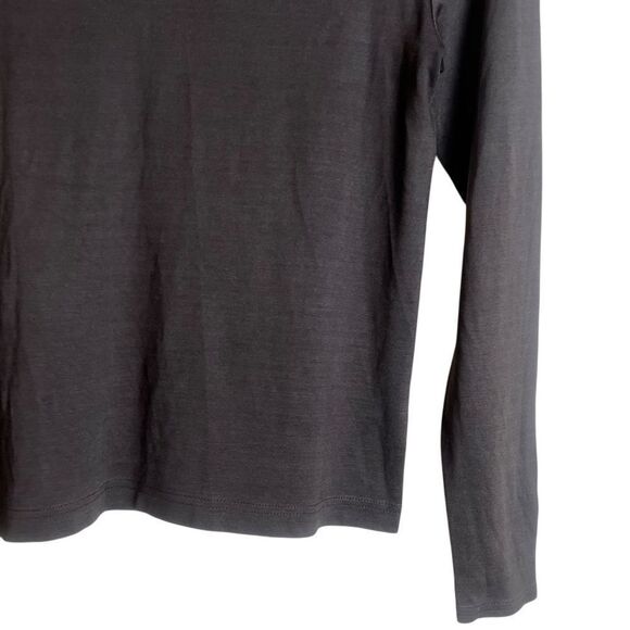 Linda Allard by Ellen Tracy brown silk blend turtle neck top - Picture 8 of 8